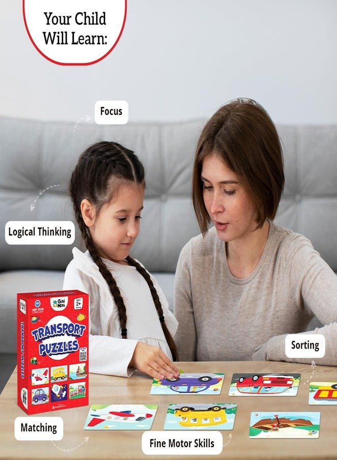 GiniMini Transport Puzzle for Kids 2 3 4 5 Years | Educational 2 Piece Puzzle for Memory & Motor Skills | Return & Birthday Gifts for Boys & Girls - Image 4